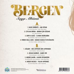 BERGEN SAYGI ALBÜMÜ - CEYLAN ERTEM, MELİKE ŞAHİN, GÜLŞEN, MELEK MOSSO - LP 2022 SIFIR PLAK