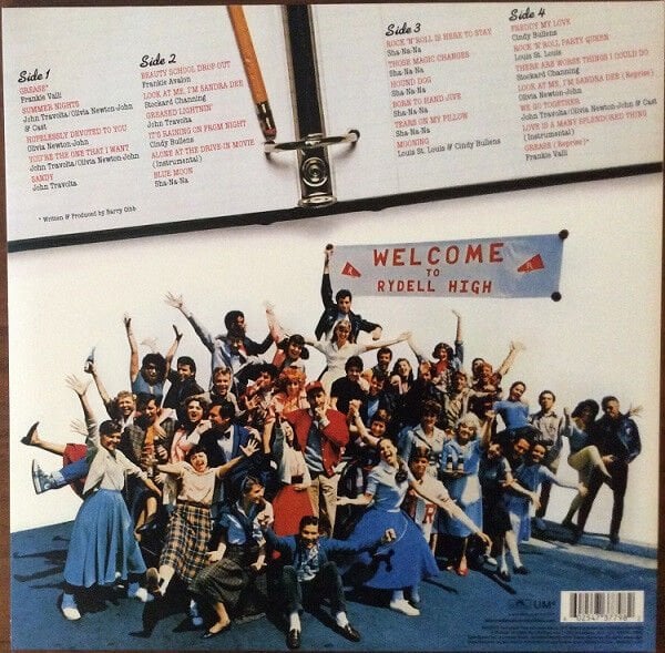 GREASE (1978) - SOUNDTRACK / OLIVIA NEWTON JOHN , JOHN TRAVOLTA , SHA NA NA , FRANKIE VALLI etc.. - 2xLP 2015 EDITION REISSUE SIFIR PLAK