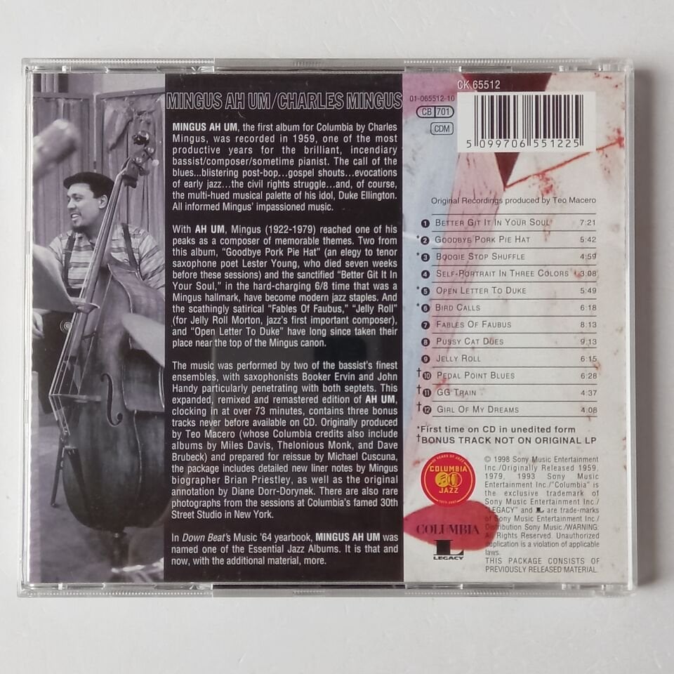 CHARLES MINGUS – MINGUS AH UM (1959) - CD REMASTERED 2006 REISSUE 2.EL