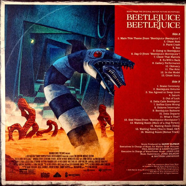 BEETLEJUICE BEETLEJUICE - SCORE FROM SOUNDTRACK / DANNY ELFMAN (2024) - LP 2025 COLOURED EDITION SIFIR PLAK