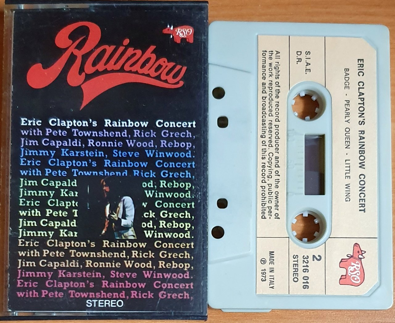 ERIC CLAPTON'S RAINBOW CONCERT - (1973) - KASET MADE IN ITALY 2.EL