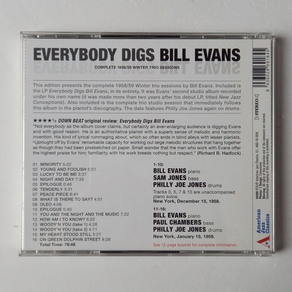 BILL EVANS – EVERYBODY DIGS BILL EVANS (COMPLETE 1958/59 WINTER TRIO SESSIONS) (2010) - CD 2.EL