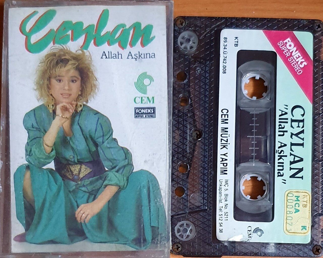 CEYLAN - ALLAH AŞKINA (1989) - KASET CEM MÜZİK 2.EL