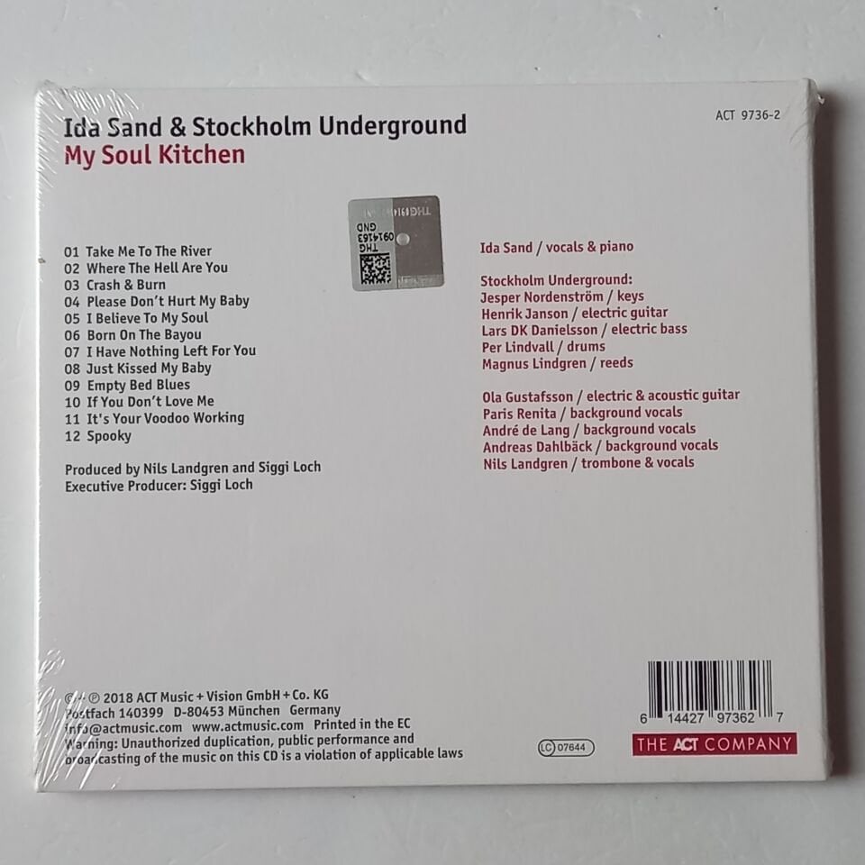 IDA SAND & STOCKHOLM UNDERGROUND – MY SOUL KITCHEN (2018) - CD DIGIPAK AMBALAJINDA SIFIR