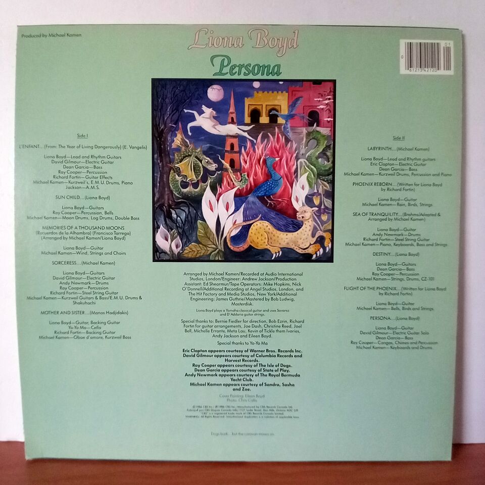 LIONA BOYD – PERSONA (1986) - LP 2.EL PLAK