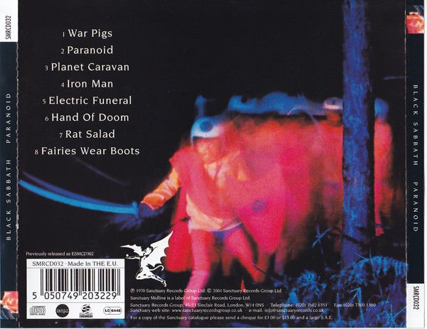 BLACK SABBATH – PARANOID (1970) - CD REMASTERED 2004 REISSUE JEWEL CASE SIFIR