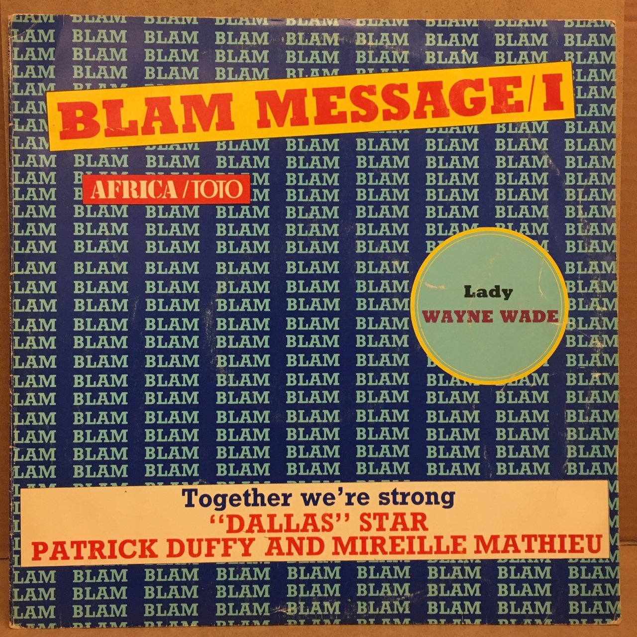 BLAM MESSAGE I 2.EL PLAK 80LER KARIŞIK TOTO GREG KHIN BAND