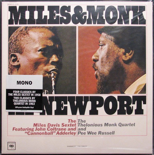 MILES DAVIS THELONIOUS MONK - AT NEWPORT(1963) - LP 180 GR 2013 MONO EDITION SIFIR
