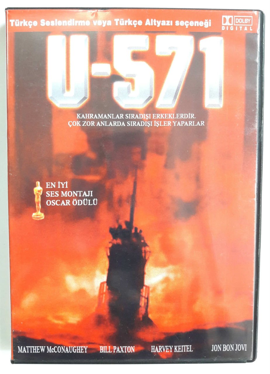 U-571 - MATTEW McCONAUGHEY - HARVEY KEITEL - JON BON JOVI - BILL PAXTON - DVD 2.EL