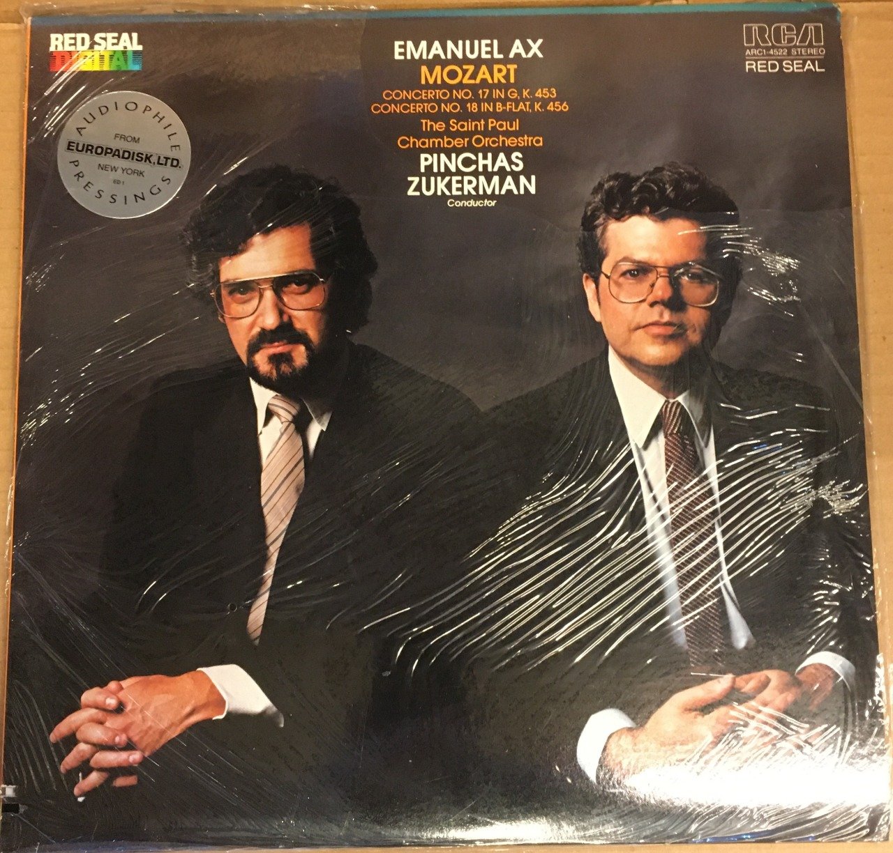 MOZART CONCERTO NO.17&18 EMANUEL AX, PINCHAS ZUKERMAN 1982 SIFIR PLAK