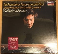 RACHMANINOV PIANO CONCERTO .NO.3 VLADIMIR ASHKENAZY, FISTOULARI LONDON SYM. 1982 SIFIR PLAK