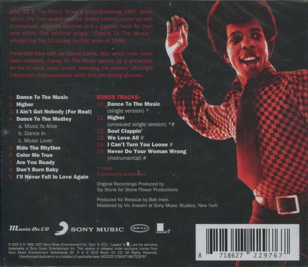 SLY & THE FAMILY STONE - DANCE TO THE MUSIC (1968) - CD 2019 EDITION JEWEL CASE AMBALAJINDA SIFIR