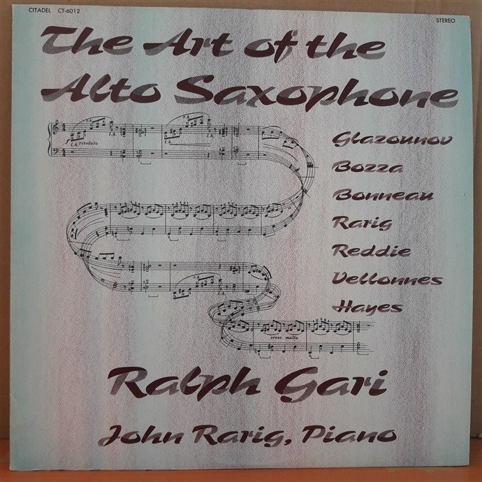 THE ART OF THE ALTO SAXOPHONE, RALPH GARI - PLAK 2.EL