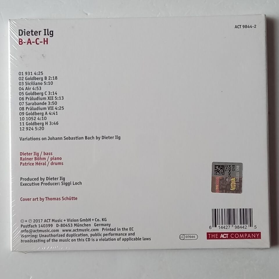 DIETER ILG – B-A-C-H (2017) - CD DIGIPAK AMBALAJINDA SIFIR