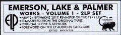 EMERSON LAKE & PALMER - WORKS (1977) - PLAK SIFIR