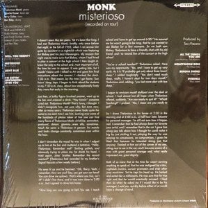 THELONIOUS MONK QUARTET – MISTERIOSO (RECORDED ON TOUR) (1965) LP SIFIR PLAK