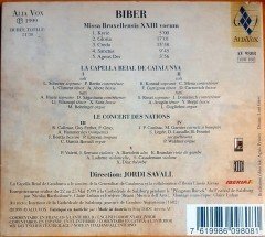 BIBER - MISSA BRUXELLENSIS XXIII VOCUM / JORDI SAVALL (1999) ALIA VOX CD 2.EL