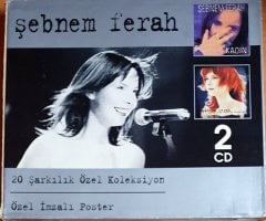 ŞEBNEM FERAH - KADIN + ARTIK KISA CÜMLELER KURUYORUM / ÖZEL İMZALI POSTER - 2CD 2.EL