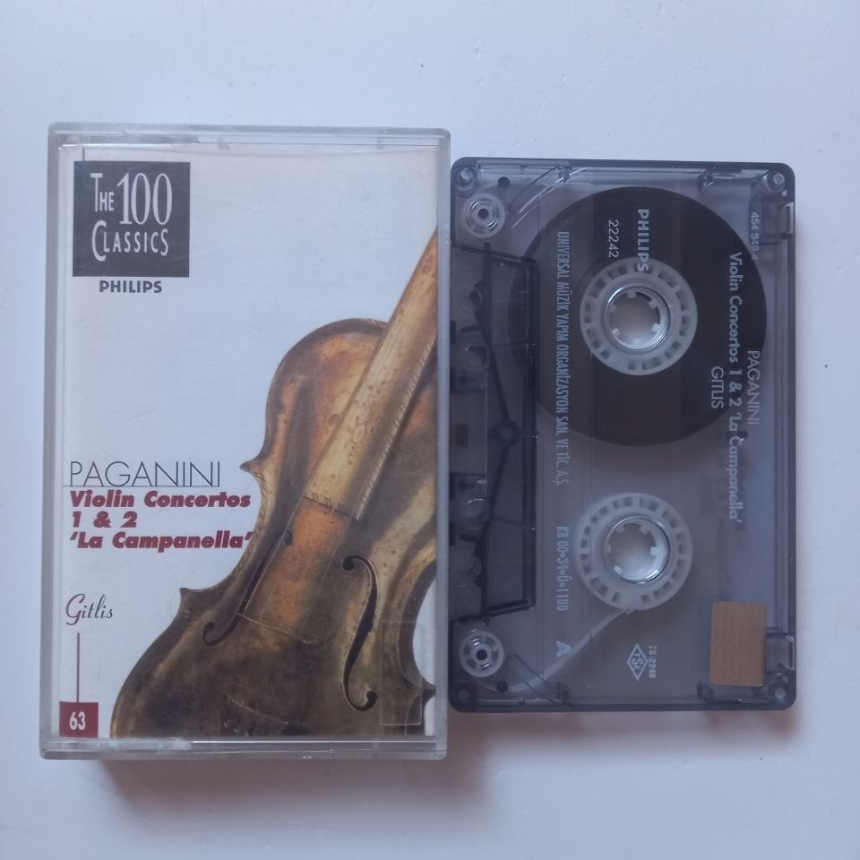 PAGANINI, GITLIS - VIOLIN CONCERTOS 1 & 2 'LA CAMPANELLA' / THE 100 CLASSICS 63 (2000) - KASET 2.EL