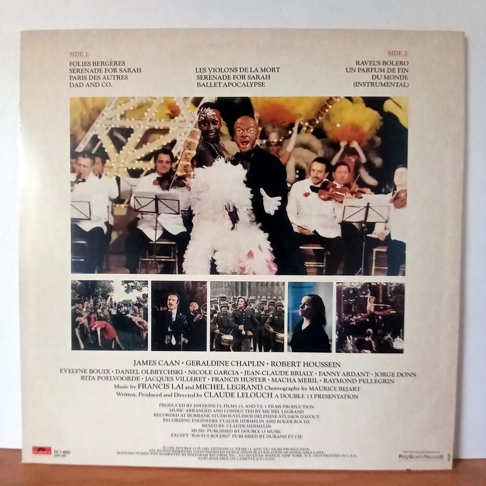 BOLERO ORIGINAL MOTION PICTURE SOUNDTRACK / FRANCIS LAI AND MICHEL LEGRAND (1982) - LP 2.EL PLAK