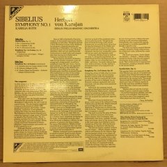 SIBELIUS SYMHONY NO.1 KARAJAN BERLIN PHIL. 1981 2.EL PLAK
