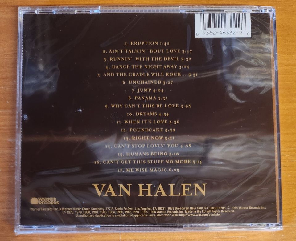 VAN HALEN – BEST OF VOLUME I (1996) - CD REISSUE JEWEL CASE AMBALAJINDA SIFIR
