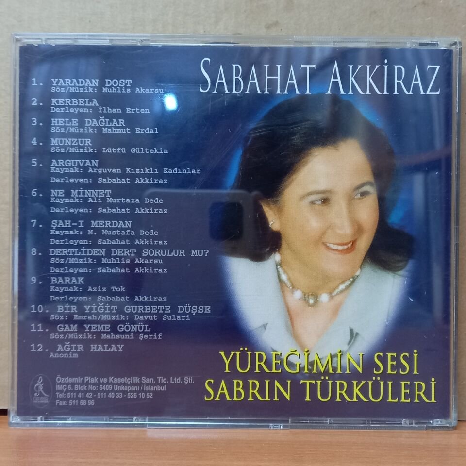 SABAHAT AKKİRAZ - YÜREĞİMİN SESİ SABRIN TÜRKÜLERİ (1999) - CD 2.EL