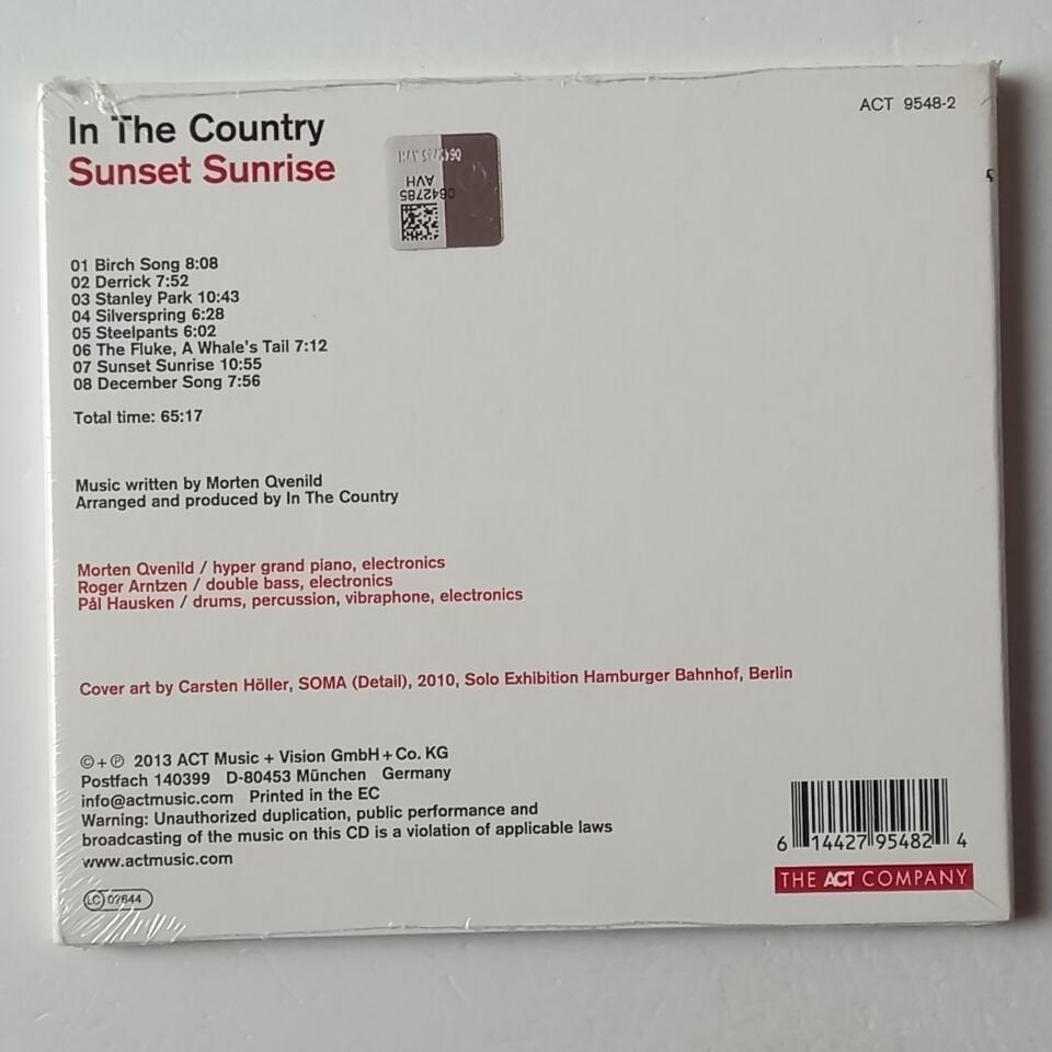 IN THE COUNTRY – SUNSET SUNRISE (2013) - CD DIGIPAK AMBALAJINDA SIFIR
