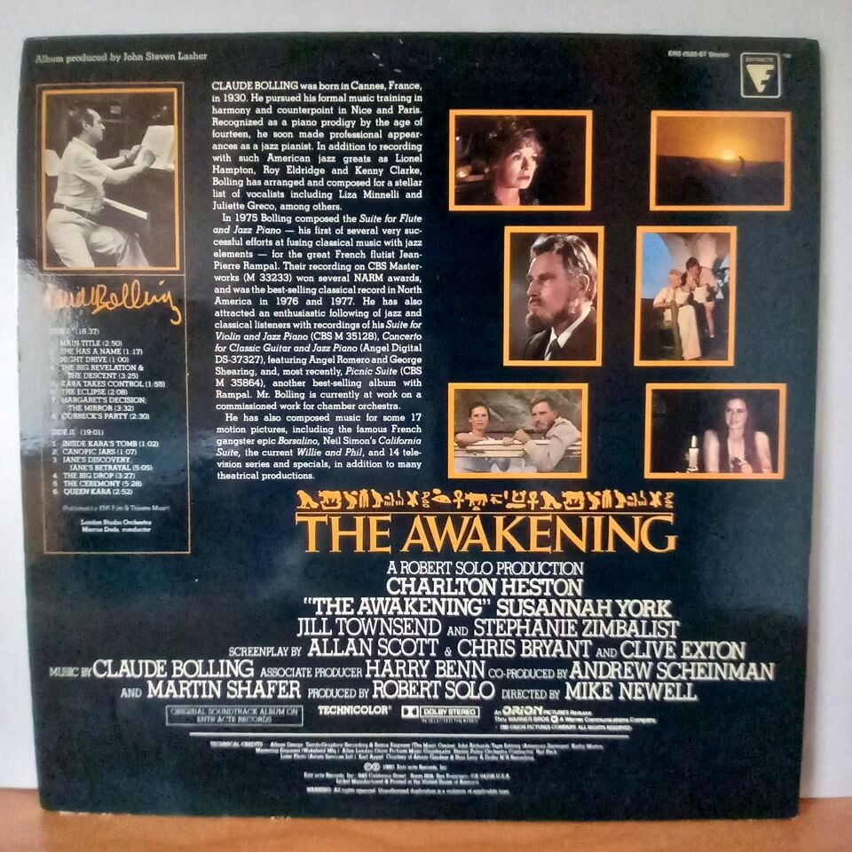 THE AWAKENING MUSIC FROM THE ORIGINAL MOTION PICTURE SOUNDTRACK / CLAUDE BOLLING (1980) - LP 2.EL PLAK