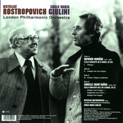 DVOŘÁK: CELLO CONCERTO, SAINT-SAENS: CELLO CONCERTO No:1 ROSTROPOVICH GIULINI 2LP 2017 SIFIR2LP