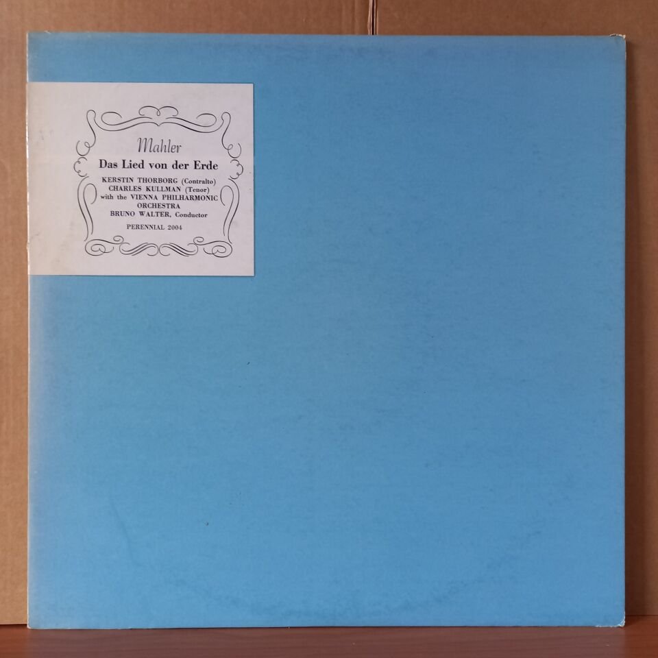 MAHLER: DAS LIED VON DER ERDE / BRUNO WALTER, THE VIENNA PHILHARMONIC ORCHESTRA, KERSTIN THORBORG, CHARLES KULLMAN - LP 2.EL PLAK