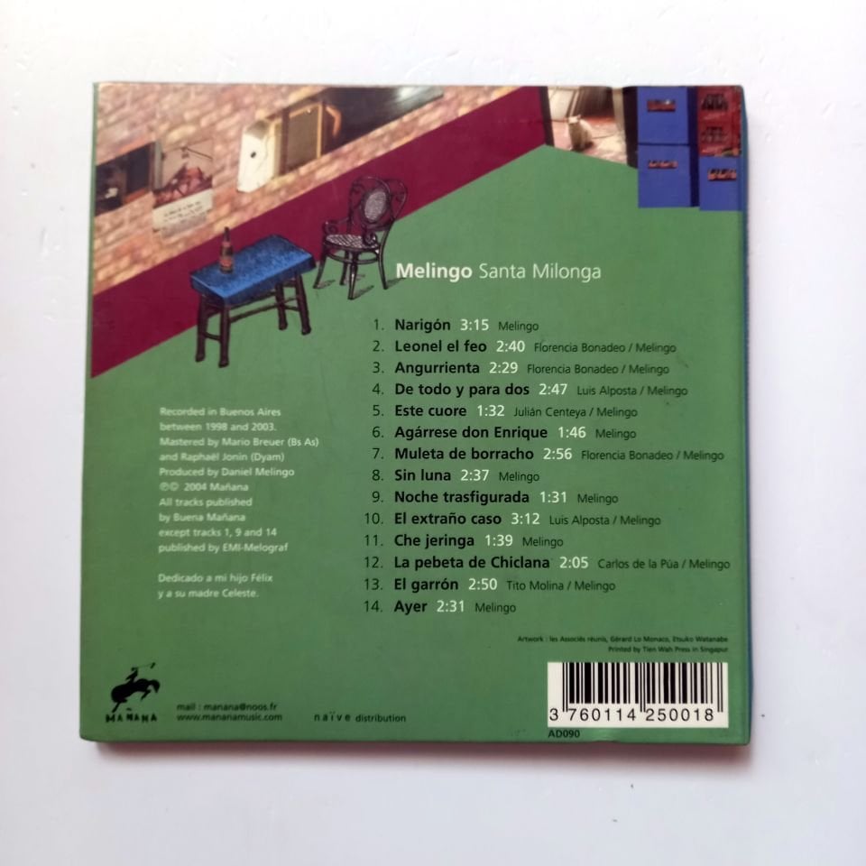 MELINGO – SANTA MILONGA (2004) - CD 2.EL