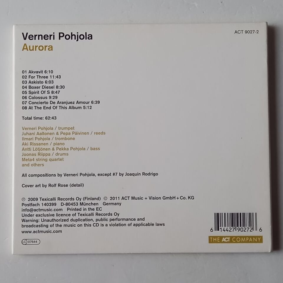 VERNERI POHJOLA – AURORA (2009) - CD DIGIPAK 2011 REISSUE 2.EL