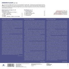 ELGAR - CELLO CONCERTO , JACQUELINE DU PRE , JOHN BARBIROLLI , JANET BAKER (1965) - LP 180GR 2017 EDITION REISSUE SIFIR PLAK