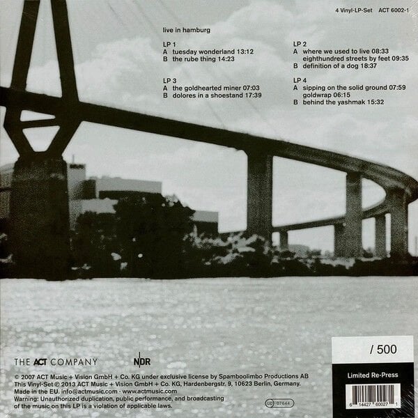 ESBJORN SVENSSON TRIO E.S.T. - LIVE IN HAMBURG (2007) - 4LP 2026 LIMITED EDITION ACT MUSIC 180GR SIFIR PLAK