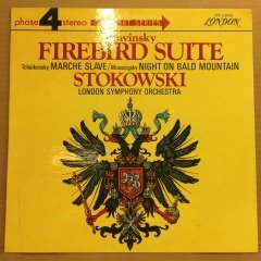 STRAVINSKY FIREBIRD SUITE, MUSSORGSKY NIGHT ON BALD MOUNTAIN STOKOWSKI LSO 2.EL 2PLAK