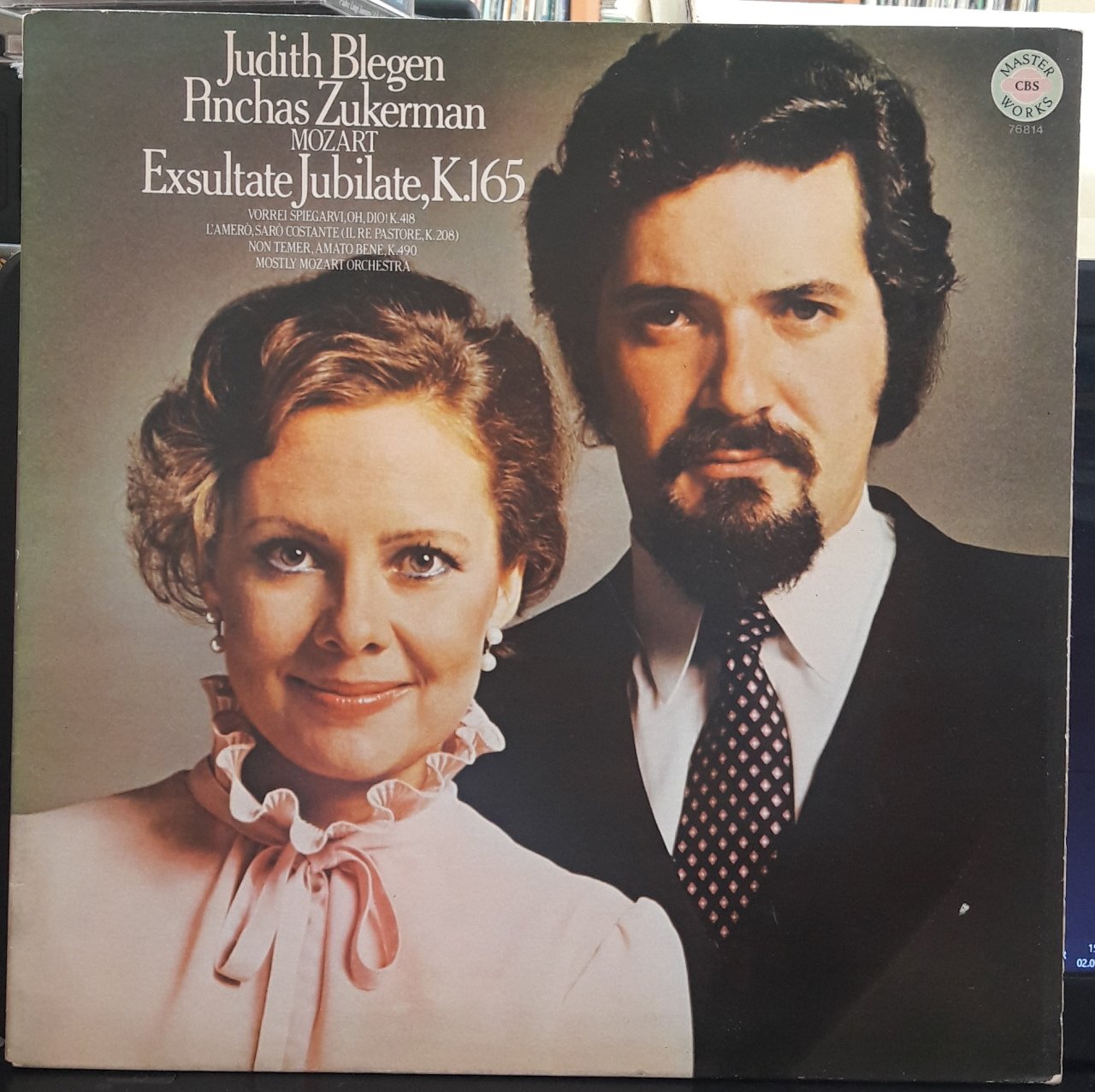 MOZART: EXSULTATE JUBILATE, JUDITH BLEGEN, PINCHAS ZUKERMAN (1979) - PLAK 2.EL