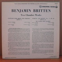 BRITTEN: FANTASY FOR OBOE AND STRINGS, STRING QUARTET - PLAK 2.EL