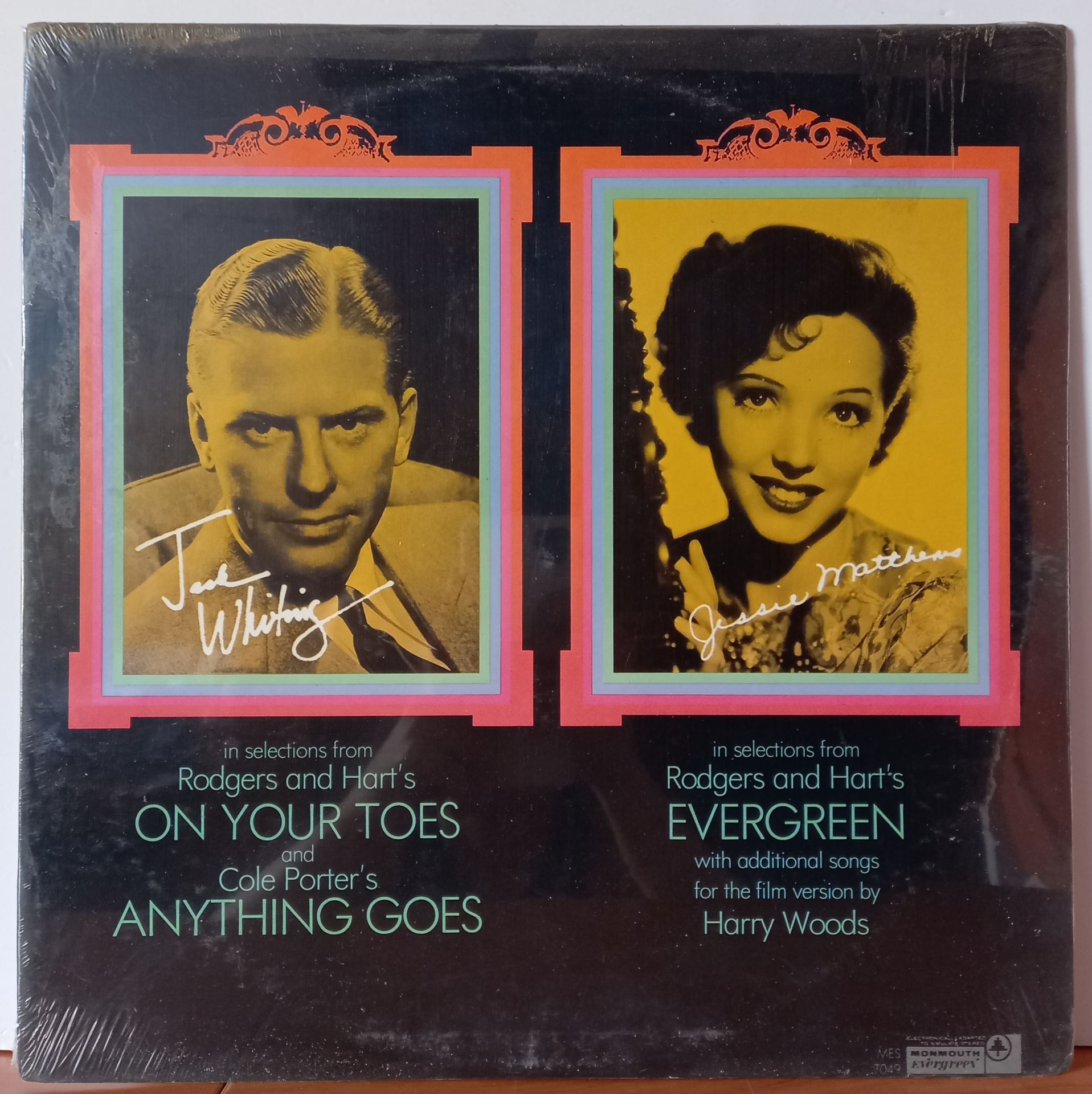 JACK WHITING, JESSIE MATTHEWS – JACK WHITING IN SELECTIONS FROM ''ON YOUR TOES'' AND ''ANYTHING GOES'', JESSIE MATTHEWS IN SELECTIONS FROM ''EVERGREEN'' (1972) - LP DÖNEM BASKI SIFIR PLAK