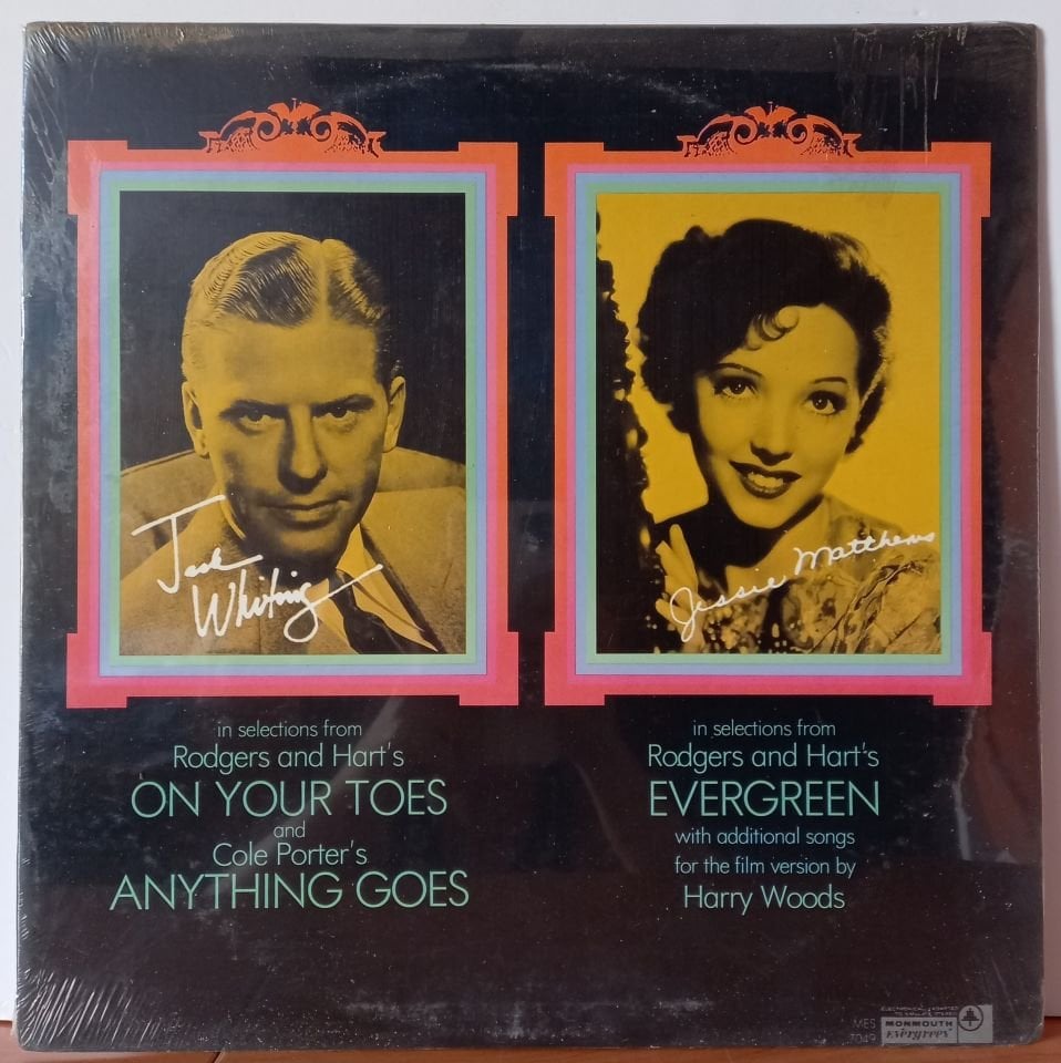 JACK WHITING, JESSIE MATTHEWS – JACK WHITING IN SELECTIONS FROM ''ON YOUR TOES'' AND ''ANYTHING GOES'', JESSIE MATTHEWS IN SELECTIONS FROM ''EVERGREEN'' (1972) - LP DÖNEM BASKI SIFIR PLAK
