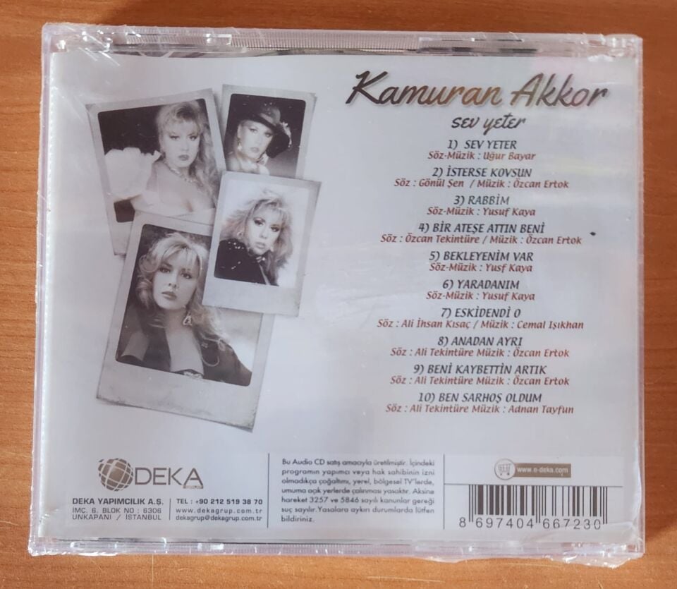 KAMURAN AKKOR – SEV YETER (1983) - CD REISSUE JEWEL CASE AMBALAJINDA SIFIR
