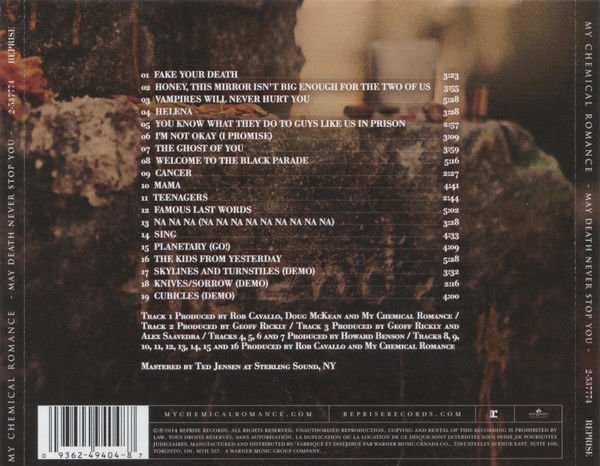 MY CHEMICAL ROMANCE – MAY DEATH NEVER STOP YOU / THE GREATEST HITS 2001-2013 (2014) - CD JEWEL CASE AMBALAJINDA SIFIR