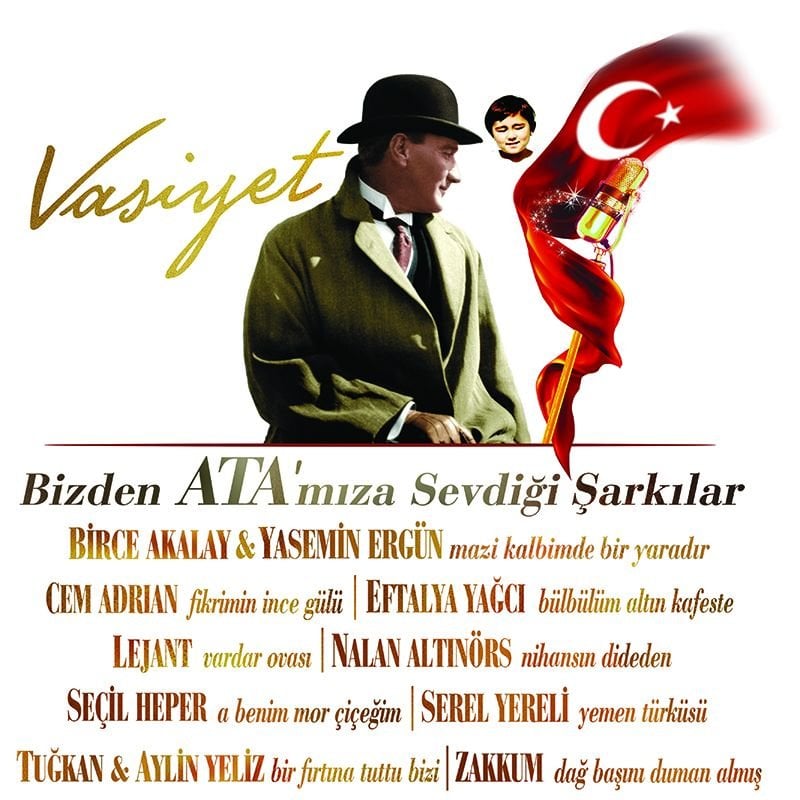 VASİYET - BİZDEN ATA'MIZA SEVDİĞİ ŞARKILAR / CEM ADRIAN BİRCE AKALAY NALAN ALTINÖRS SEÇİL HEPER ZAKKUM (2025) - LP ATATÜRK'ÜN SEVDİĞİ ŞARKILAR SIFIR PLAK