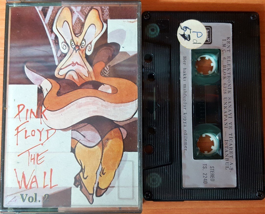 PINK FLOYD - THE WALL VOL 2 FIRST PRESS CASSETTE MADE IN TURKEY ''USED'' PAPER LABEL