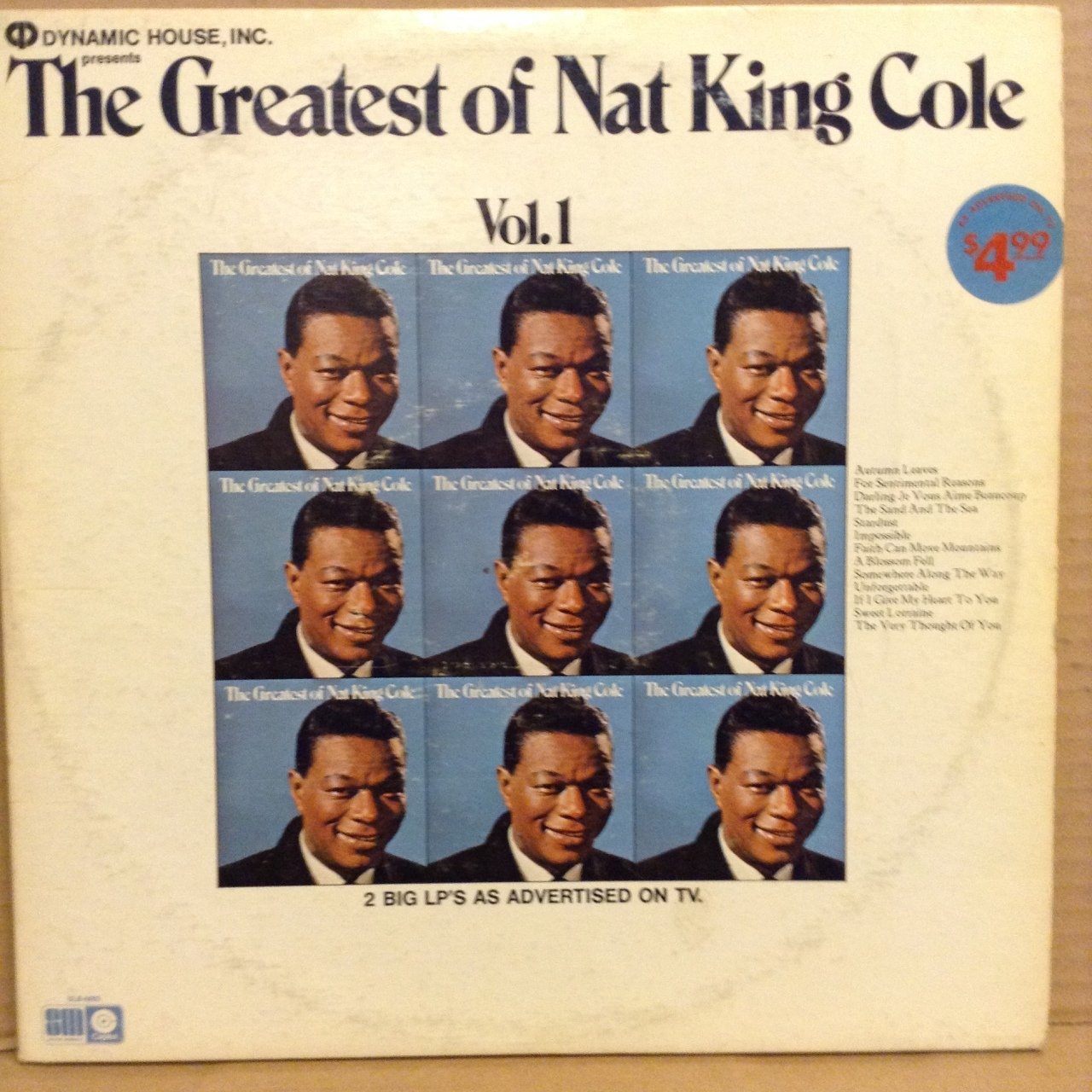 NAT KING COLE - THE GREATEST OF VOL.1 & VOL.2 (1972) - 2PLAK 2.EL