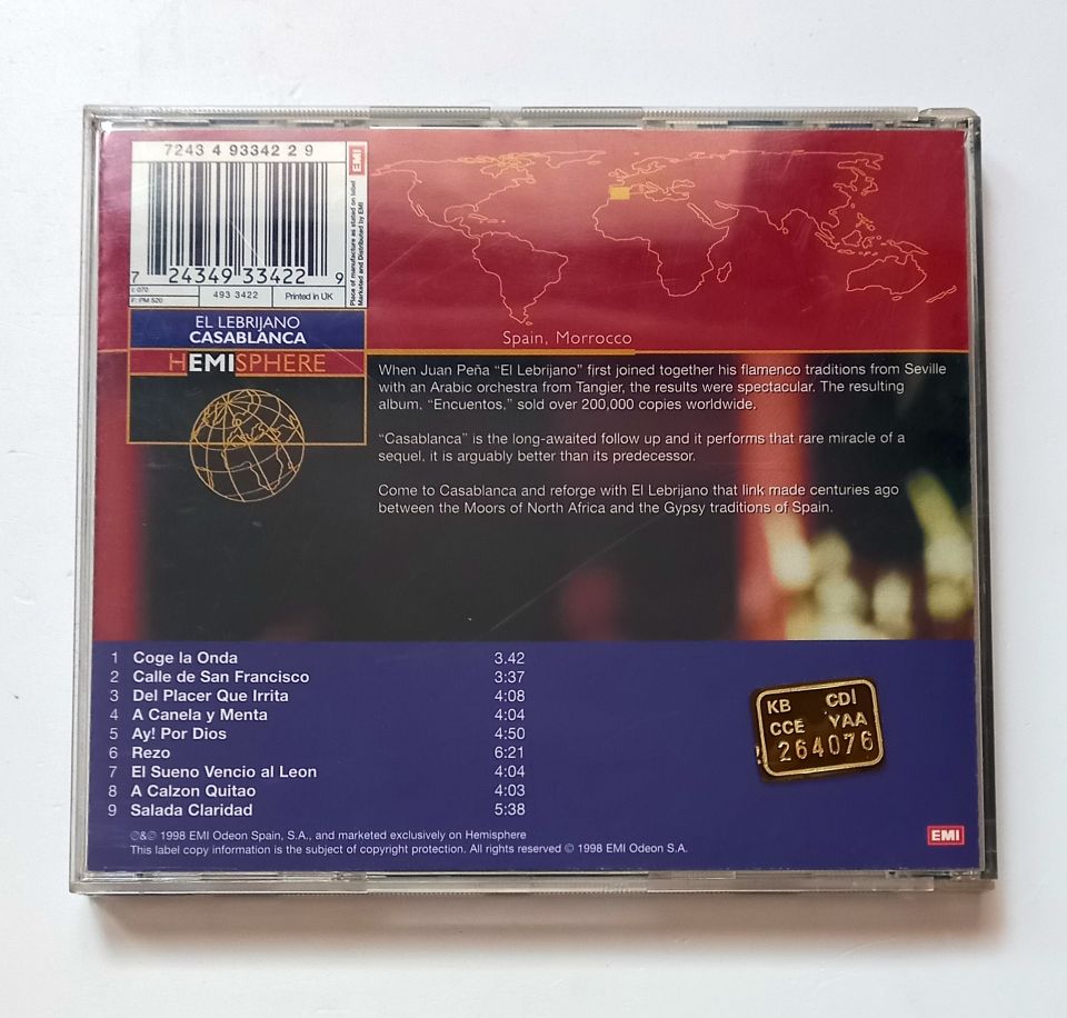 EL LEBRIJANO CON LA ORQUESTA ARABIGO ANDALUZA – CASABLANCA (1998) - CD 2.EL