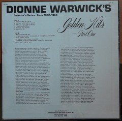 DIONNE WARWICK - GOLDEN HITS PART ONE - DÖNEM BASKISI PLAK SIFIR
