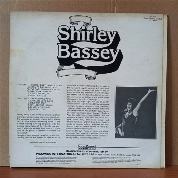 SHIRLEY BASSEY – SHIRLEY BASSEY - LP 2.EL PLAK