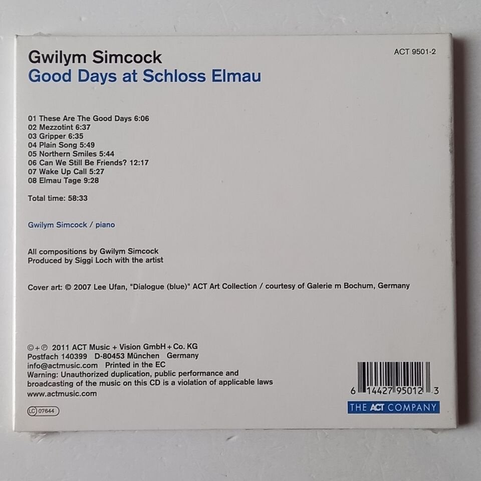 GWILYM SIMCOCK – GOOD DAYS AT SCHLOSS ELMAU (2011) - CD DIGIPAK AMBALAJINDA SIFIR