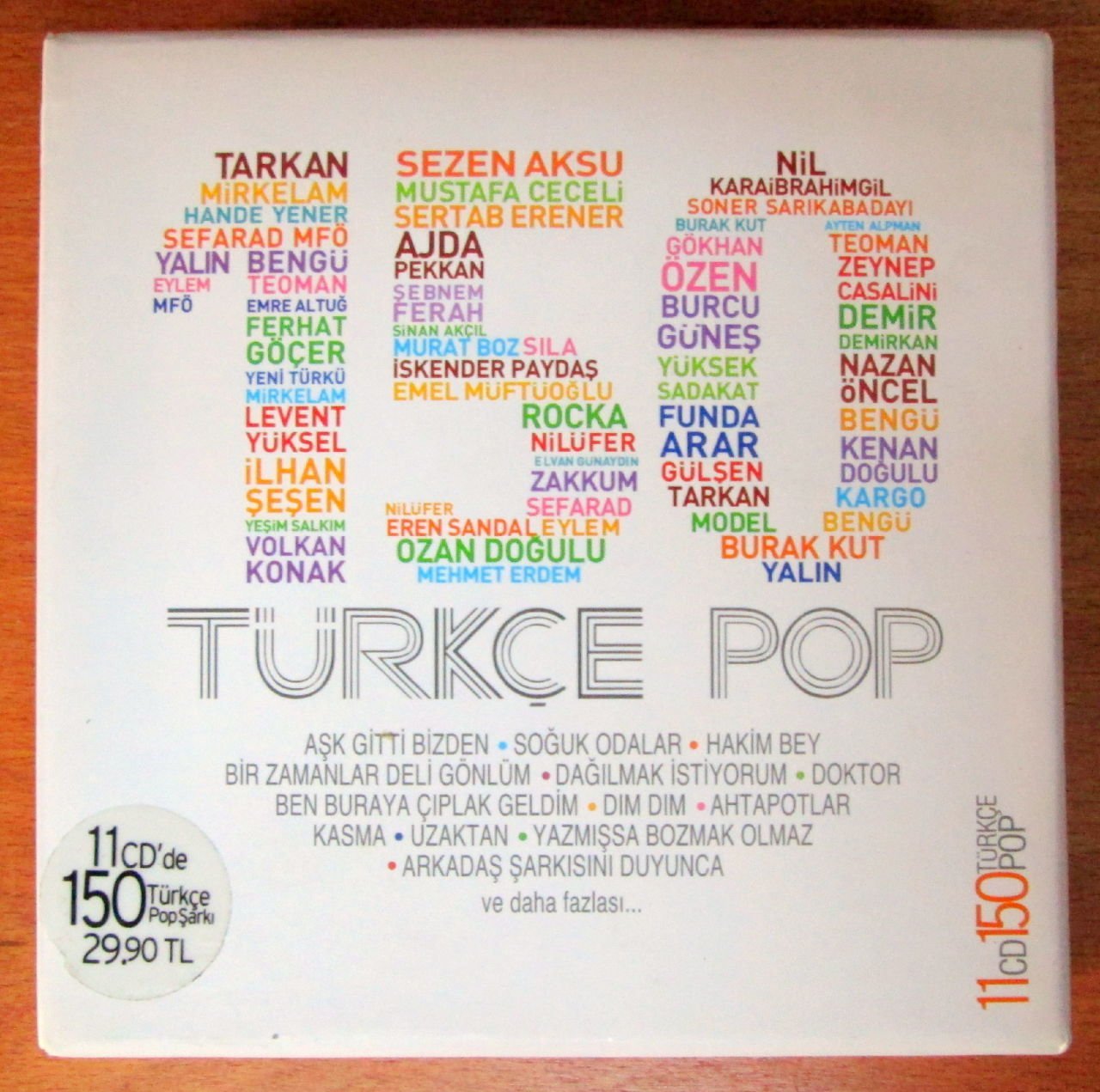 150 TÜRKÇE POP - 11CD KUTU 2.EL